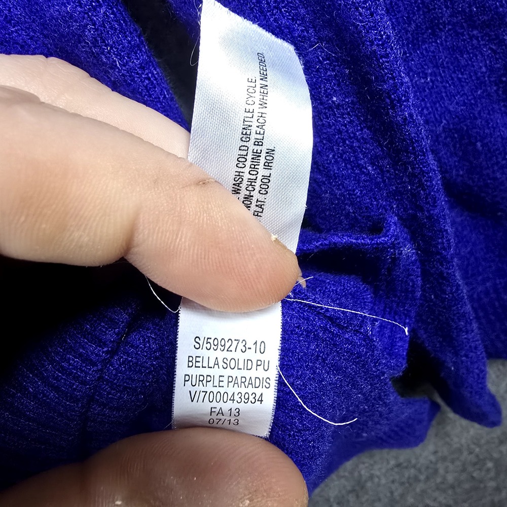 GAP Designed & Crafted Sweater Woman M Merino Wool Pullover Royal Blue Paradise‎ - Picture 6 of 10